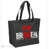 I'M Broken Invisible Illness I'M OK Broken Tote Bag thumb 2