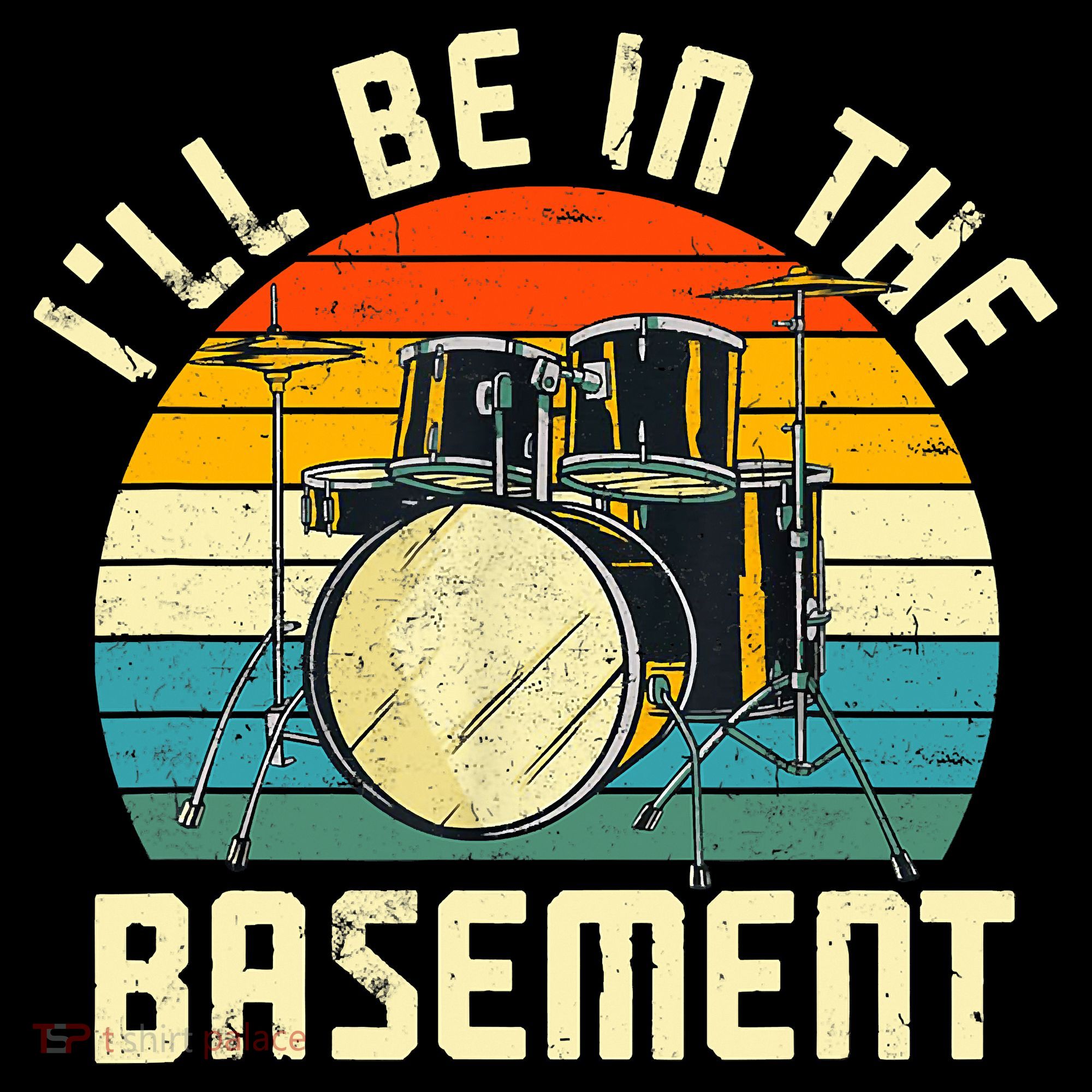 I'll Be In The Basement Drums Drummers Drum Kit Owner Long Sleeve Shirt