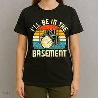 I'll Be In The Basement Drums Drummers Drum Kit Owner T-Shirt thumb 4