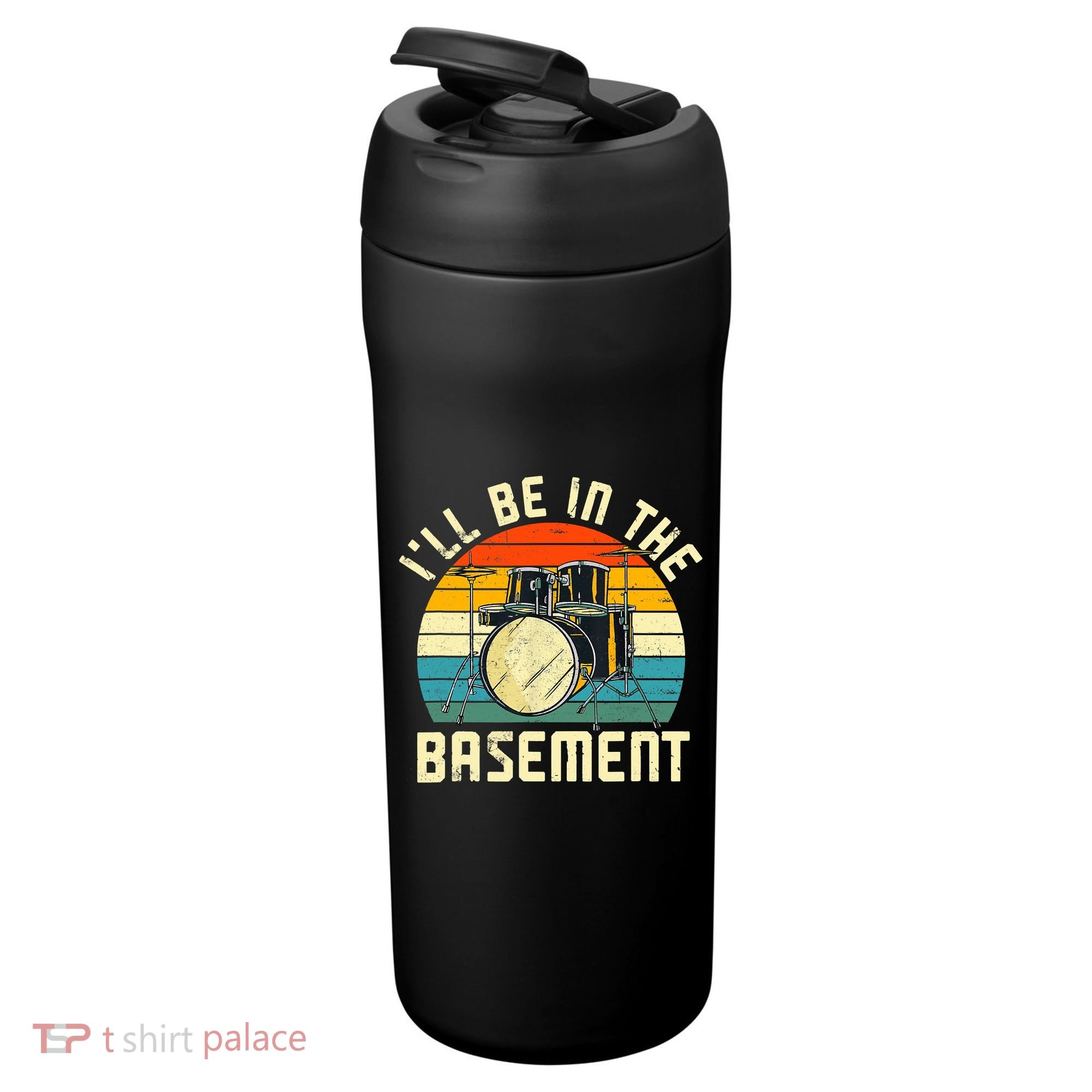 I'll Be In The Basement Drums Drummers Drum Kit Owner 24oz Duet Stainless Steel Tumbler