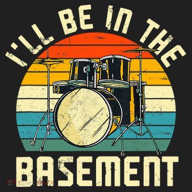 I'll Be In The Basement Drums Drummers Drum Kit Owner 24oz Duet Stainless Steel Tumbler