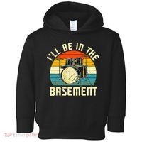 I'll Be In The Basement Drums Drummers Drum Kit Owner Toddler Hoodie thumb 0