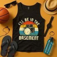 I'll Be In The Basement Drums Drummers Drum Kit Owner Tank Top thumb 4