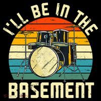 I'll Be In The Basement Drums Drummers Drum Kit Owner Tank Top thumb 6