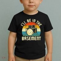 I'll Be In The Basement Drums Drummers Drum Kit Owner Toddler T-Shirt thumb 2