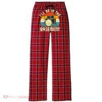 I'll Be In The Basement Drums Drummers Drum Kit Owner Women's Flannel Plaid Pajama Pants thumb 0