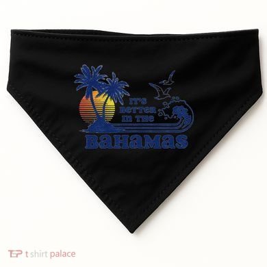 ItS Better In The Bahamas Vintage 80s 70s Graphic USA-Made Doggie Bandana