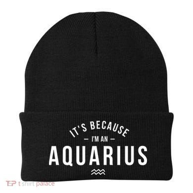 It's Because I'm An Aquarius Zodiac Sign Astrology Beanie