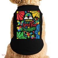 I Believe In A Spectrum Of Possibilities Autism Awareness Doggie Tank thumb 0