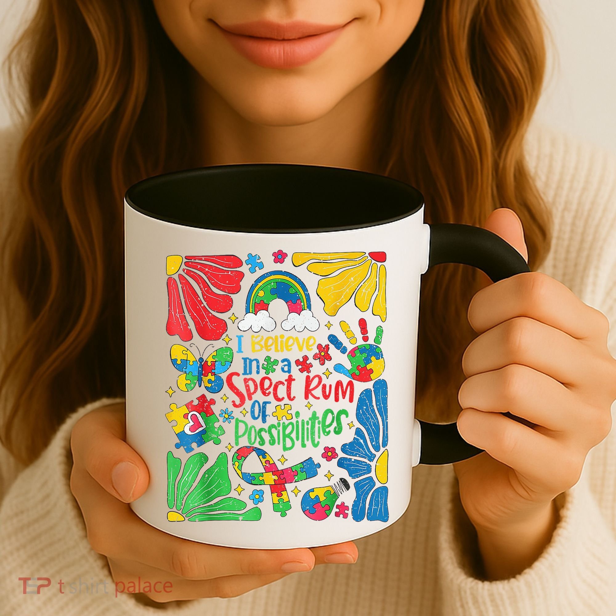I Believe In A Spectrum Of Possibilities Autism Awareness Coffee Mug