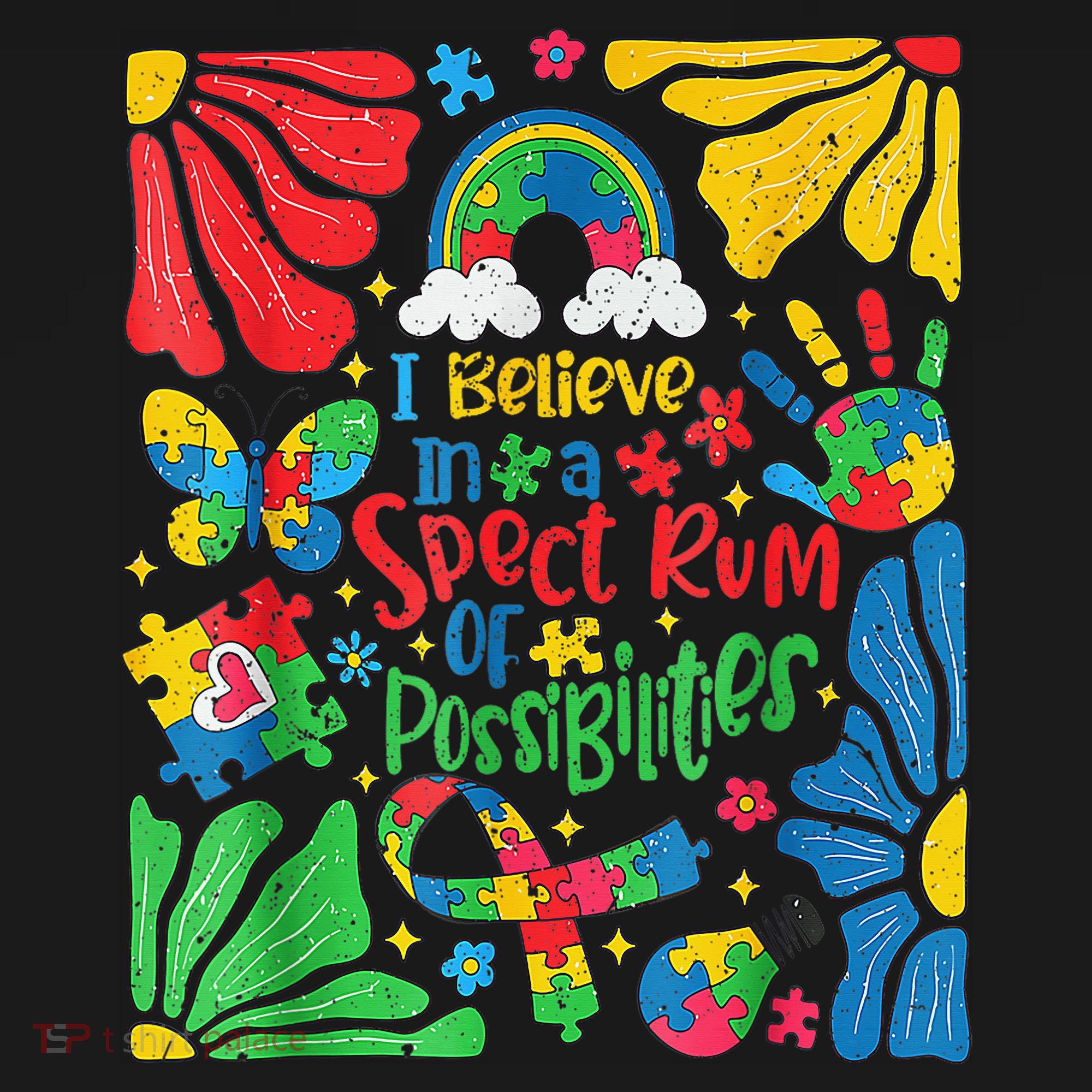 I Believe In A Spectrum Of Possibilities Autism Awareness Women's Tank Top