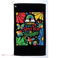 I Believe In A Spectrum Of Possibilities Autism Awareness Golf Towel thumb 0