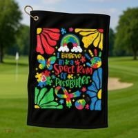 I Believe In A Spectrum Of Possibilities Autism Awareness Golf Towel thumb 1