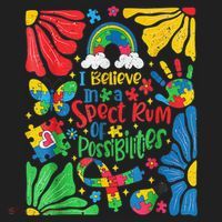 I Believe In A Spectrum Of Possibilities Autism Awareness Golf Towel thumb 3