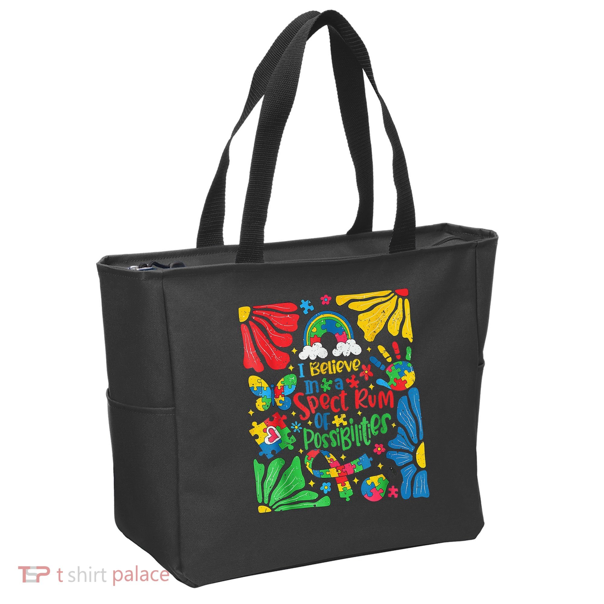 I Believe In A Spectrum Of Possibilities Autism Awareness Tote Bag