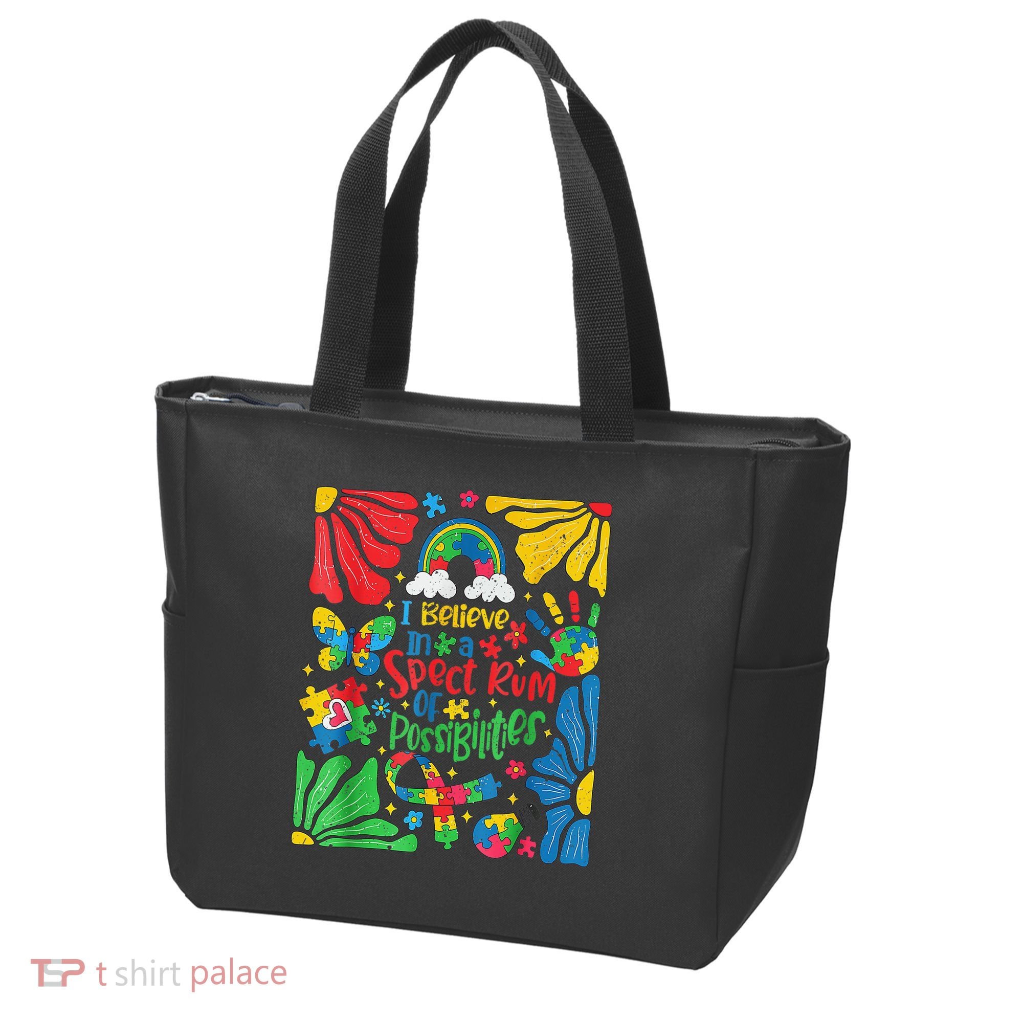 I Believe In A Spectrum Of Possibilities Autism Awareness Tote Bag