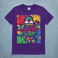 I Believe In A Spectrum Of Possibilities Autism Awareness T-Shirt thumb 5