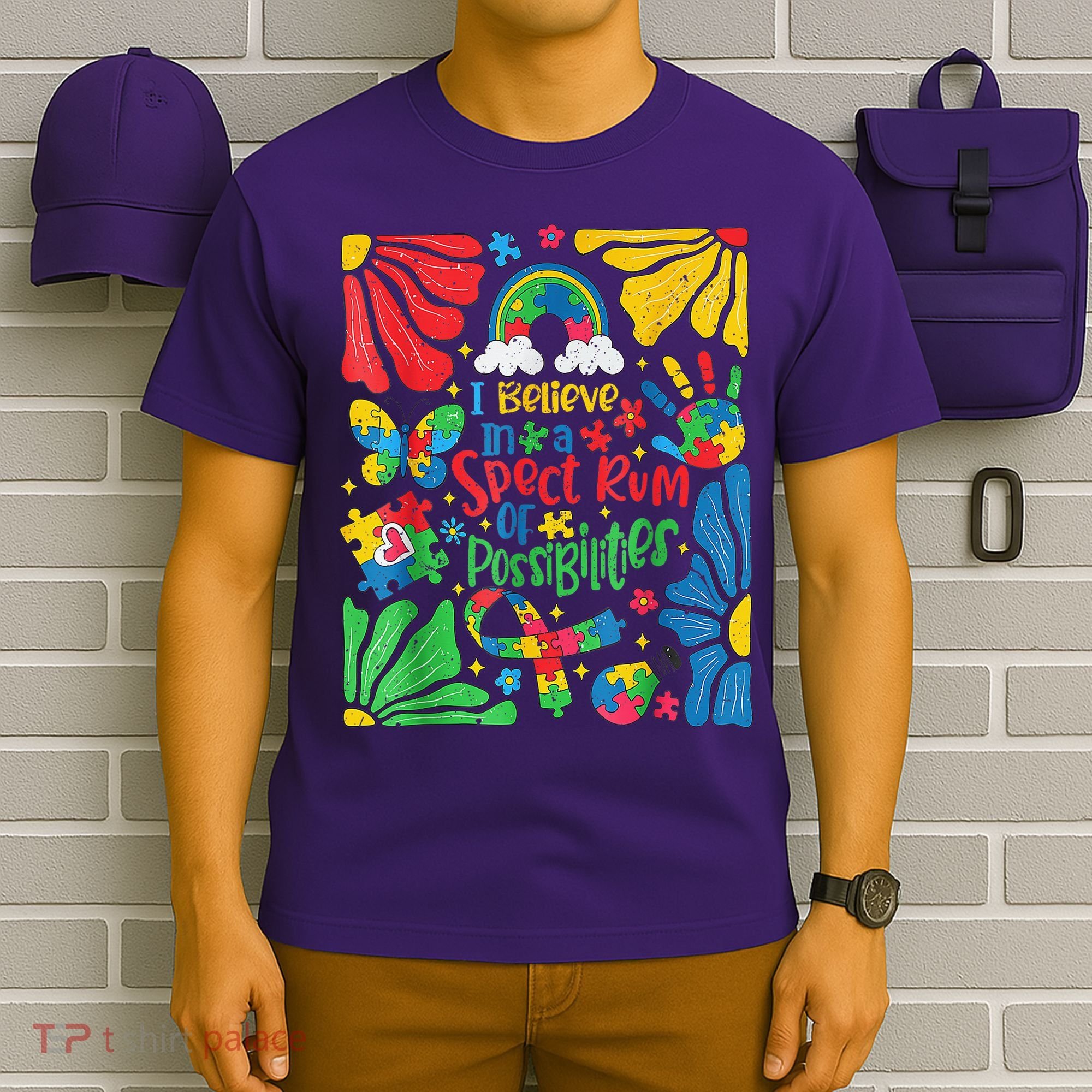 I Believe In A Spectrum Of Possibilities Autism Awareness T-Shirt