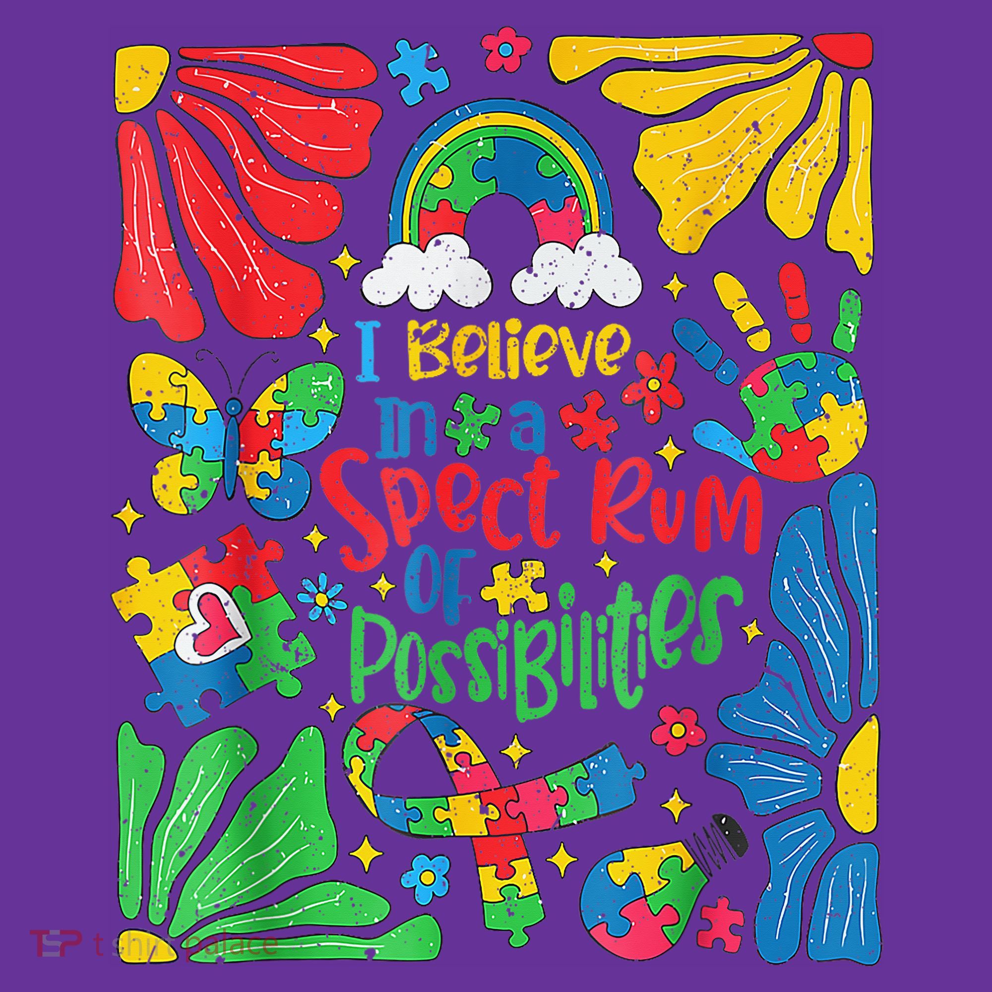 I Believe In A Spectrum Of Possibilities Autism Awareness Baby Bodysuit