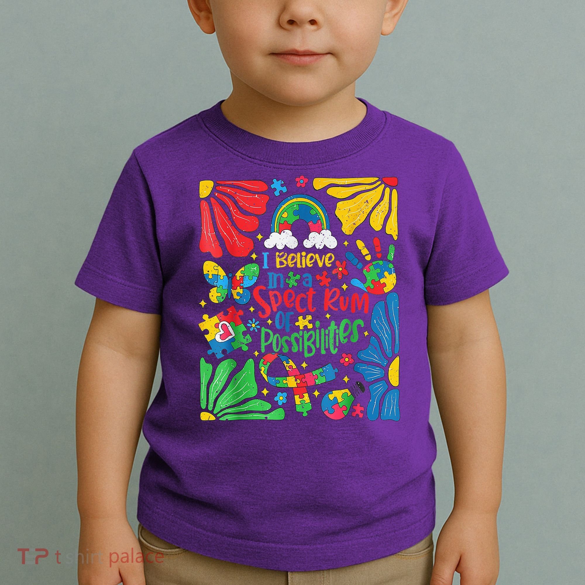 I Believe In A Spectrum Of Possibilities Autism Awareness Toddler T-Shirt