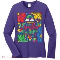 I Believe In A Spectrum Of Possibilities Autism Awareness Women's Long Sleeve Shirt thumb 0