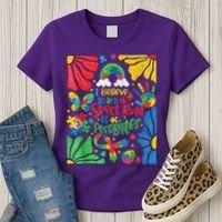 I Believe In A Spectrum Of Possibilities Autism Awareness Women's T-Shirt thumb 3