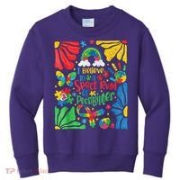 I Believe In A Spectrum Of Possibilities Autism Awareness Kids Sweatshirt thumb 0