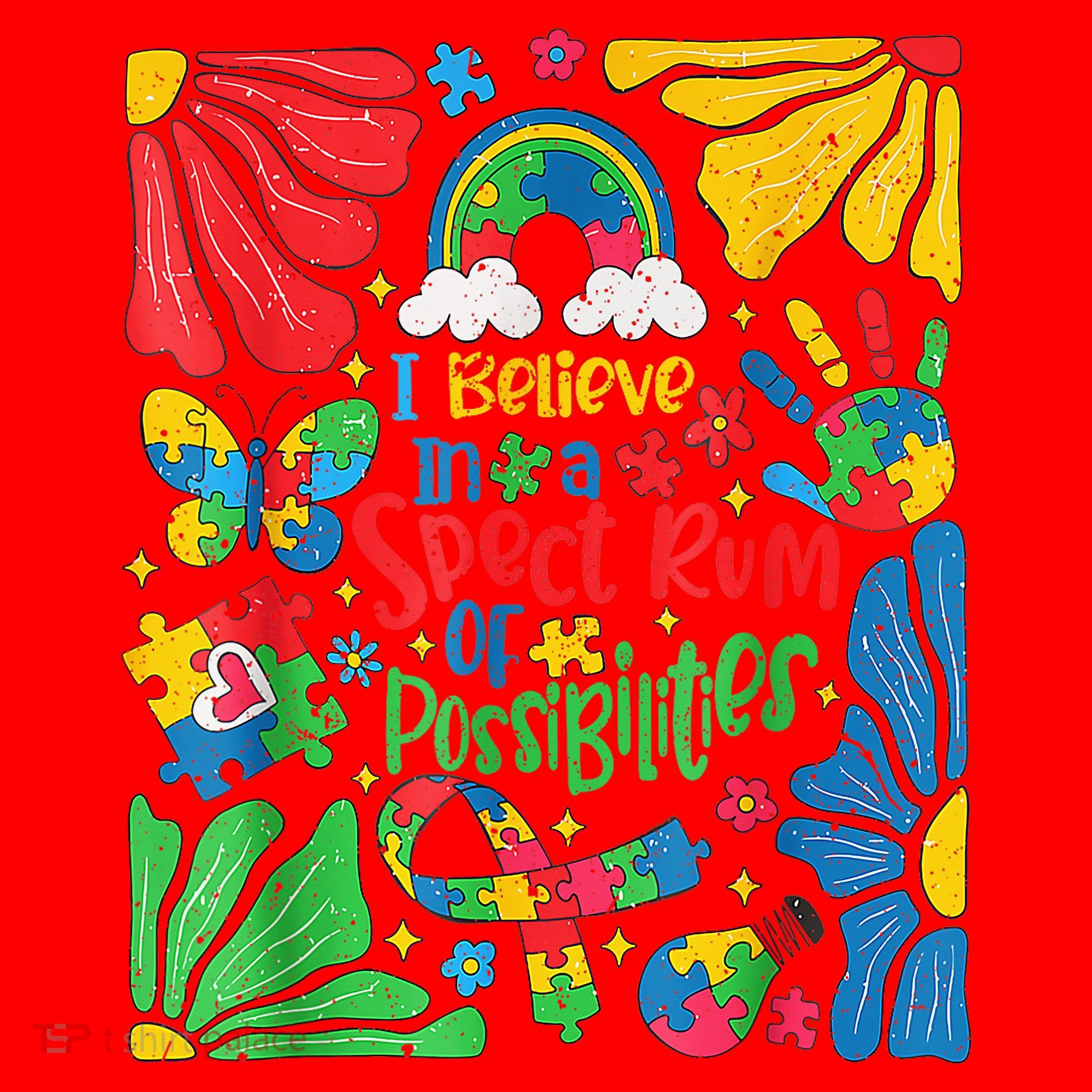 I Believe In A Spectrum Of Possibilities Autism Awareness Santa Hat