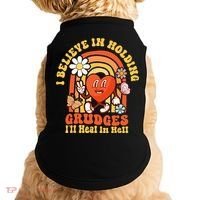 I Believe In Holding Grudges Ill Heal In Hell Rainbow Heart Doggie Tank thumb 0