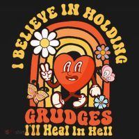 I Believe In Holding Grudges Ill Heal In Hell Rainbow Heart Doggie Tank thumb 4