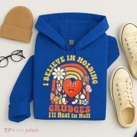 I Believe In Holding Grudges Ill Heal In Hell Rainbow Heart Hoodie thumb 4