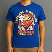 I Believe In Holding Grudges Ill Heal In Hell Rainbow Heart T-Shirt thumb 3
