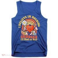 I Believe In Holding Grudges Ill Heal In Hell Rainbow Heart Tank Top thumb 0