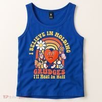 I Believe In Holding Grudges Ill Heal In Hell Rainbow Heart Tank Top thumb 2