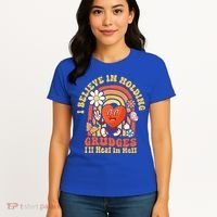 I Believe In Holding Grudges Ill Heal In Hell Rainbow Heart Women's T-Shirt thumb 4