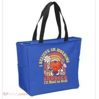 I Believe In Holding Grudges Ill Heal In Hell Rainbow Heart Tote Bag thumb 2