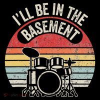 ILl Be In The Basement Drum Set Retro Vibe Coffee Mug thumb 5