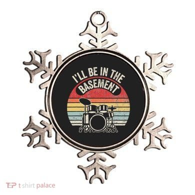 ILl Be In The Basement Drum Set Retro Vibe Ornament