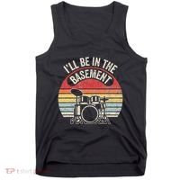 ILl Be In The Basement Drum Set Retro Vibe Tank Top thumb 0