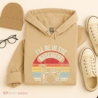 ILl Be In The Basement Drum Set Retro Vibe Hoodie thumb 4
