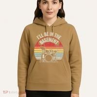 ILl Be In The Basement Drum Set Retro Vibe Hoodie thumb 5