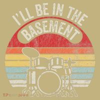 ILl Be In The Basement Drum Set Retro Vibe Hoodie thumb 7