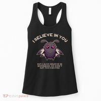 I Believe In You But I Also Believe In Mothman Funny Cryptid Women's Tank Top thumb 0