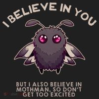 I Believe In You But I Also Believe In Mothman Funny Cryptid Golf Towel thumb 3