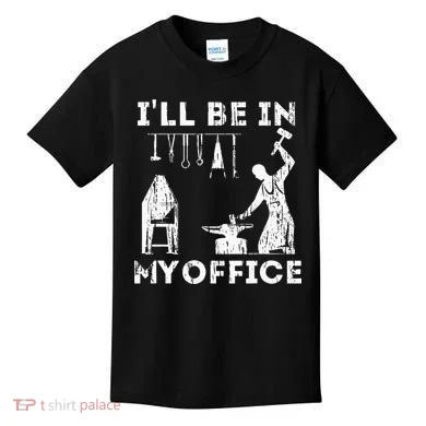 Ill Be In My Office Forging Blacksmith Forge Tools Kids T-Shirt