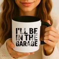 ILl Be In The Garage Dad Car Mechanic Garage Fathers Day Coffee Mug thumb 3
