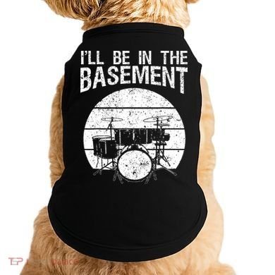 I'll Be In The Basement Drum Set Drumming Drummer Doggie Tank