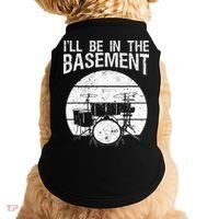 I'll Be In The Basement Drum Set Drumming Drummer Doggie Tank thumb 0