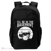 I'll Be In The Basement Drum Set Drumming Drummer Backpack thumb 0