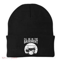 I'll Be In The Basement Drum Set Drumming Drummer Beanie thumb 0